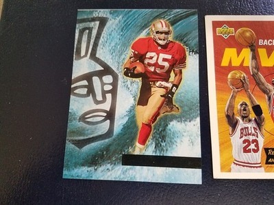 Eric Davis SF 49ers 1996 Topps Gilt Edge NFL ERROR OVERSIZE Blank Back