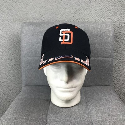 San Diego Padres Hat Cap Strap Back Mens One Size Black Orange MLB Baseball