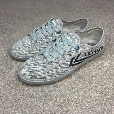 Feiyue DaFu Unisex Sneakers Grey Knit Upper Size 8