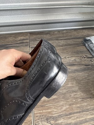 Church's Custom Grade Black Leather Wingtip Dress Shoes US Men's
