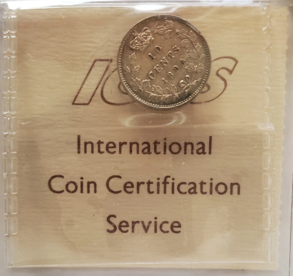 1894 CANADA SILVER 10 CENTS - ICCS EF-40 OBVERSE 6; RIM DAMAGE - DIME - Image 2 of 4