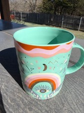 Rainbow Evil Eye Primo Designs Coffee Mug featuring a Boho style
