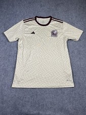 Adidas Jersey Mens XL Beige Short Sleeve Mexico 2022 World Cup