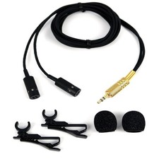 DELUXE AUDIO TECHNICA CARDIOID STEREO MICROPHONES w/ CLIPS  WINDSCREENS