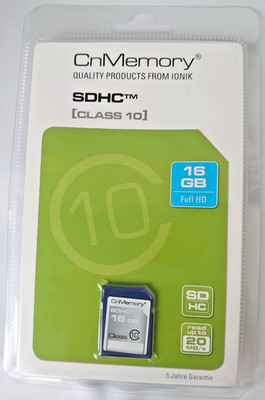 CnMemory SDHC Speicherkarte 16 GB Class  Memory Card