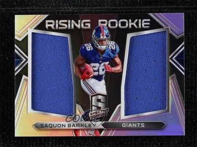 2018 Panini Spectra Rising Rookie Materials 109/199 Saquon Barkley #10 RC 7zf