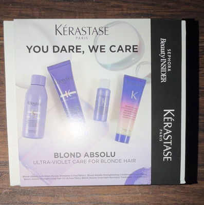 Kérastase Blond Absolu Ultra-Violet Blonde Hair Set Shampoo Conditioner Oil
