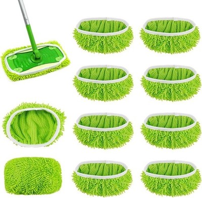 10 Stück Bodenwischer, Nass- und Trockenwischerbezug für Swiffer Sweeper Mop