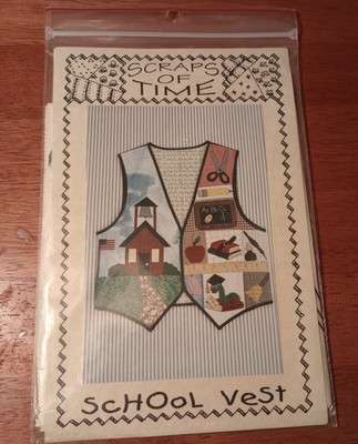 Scraps of Time School Vest Sewing Pattern Uncut Vintage Janet Selck   1994