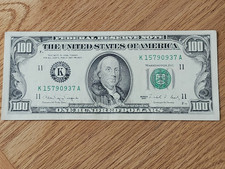 1990 $100 NON STAR FEDERAL RESERVE DALLAS DISTRICT K15790937