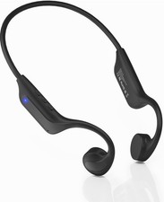 Bone Conduction Headphones Bluetooth 5.4, Wireless Headphones with Deep Black