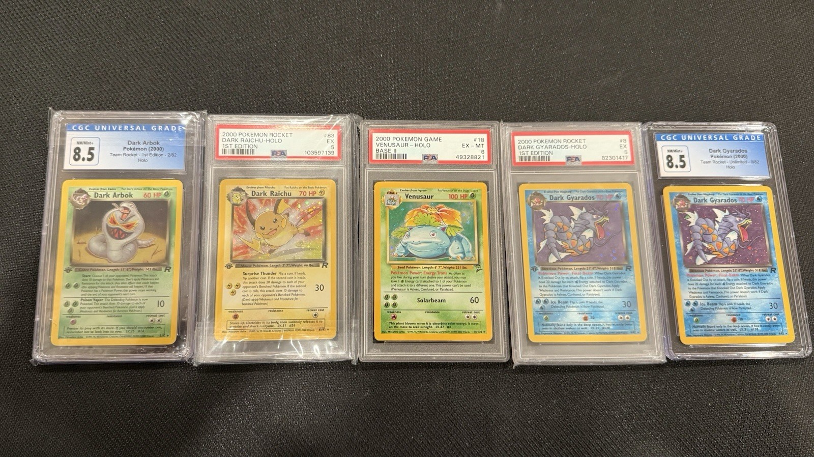 Pokemon Base Set 2 Collection: Dark Arbok, Dark Raichu, Venusaur, Dark Gyarados 