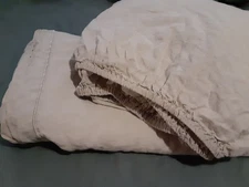 Simple Opulence 100% Satin Stitch Linen Flat & Fitted Sheet ~ Size King