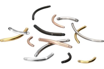 PIERCINGLINE  Bauchnabelpiercing Titan Banane ohne Kugeln