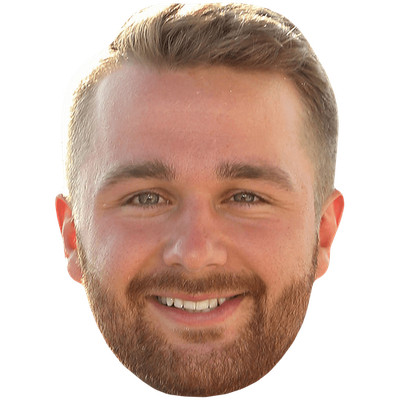 Jake Elliot (Beard) Celebrity Mask, Flat Card Face, Fancy Dress Mask