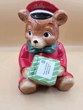 Harry & David 2010 Limited Edition Cubby Bear Delivery Boy Cookie Jar!