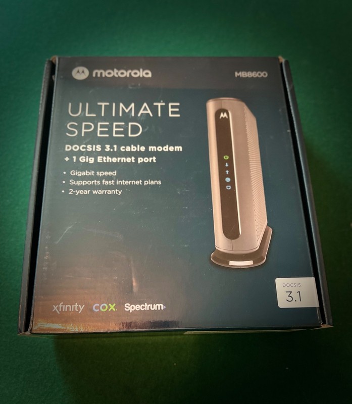 Motorola MB8600 DOCSIS 3.1 Cable Modem – Excellent Used/Tested Condition