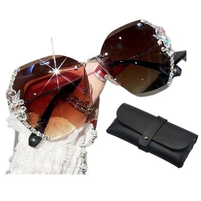 2023 New Woman Sunglasses for Beach Summer with Eyeglass Cases, Sunglasses