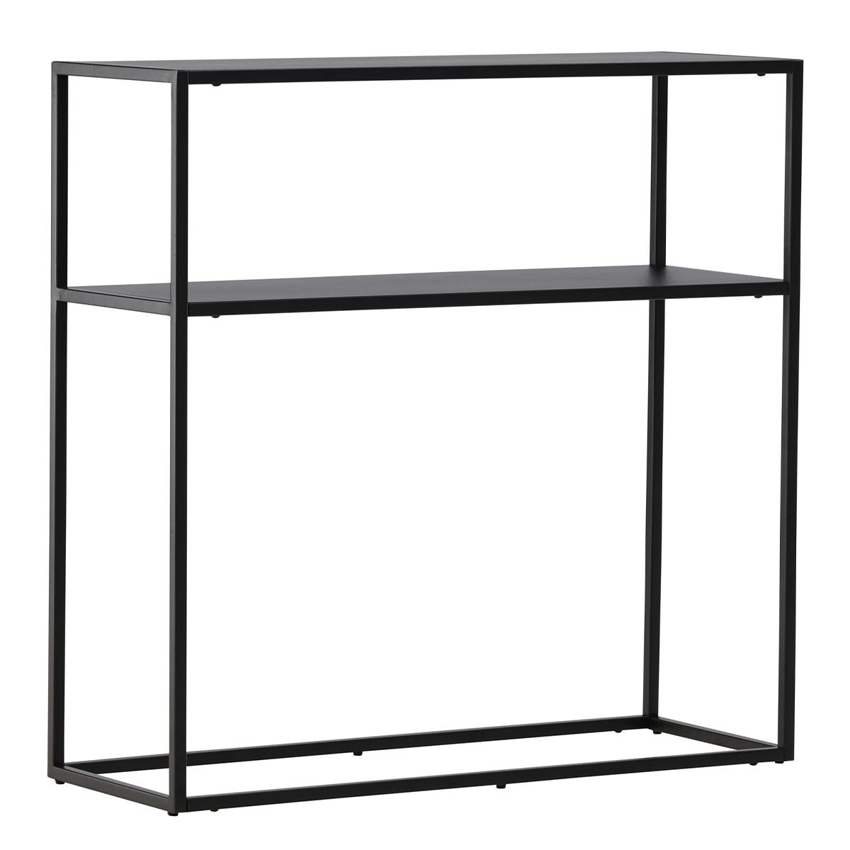 Console en métal noir Georgetown 80cm pour ranger une entrée étroite