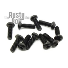 M2.5 x 8mm, Socket Button Head Screws, 10.9 Steel, Black