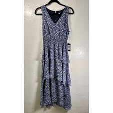 NWT Tommy Hilfiger Dress Sz 12 Floral Tiered Ruffle Cottage Prairie Romance