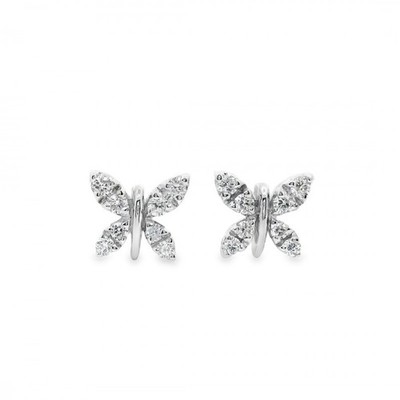 Alfieri & St John Earrings Diamonds Ct 0.26 Gold 18 Kt