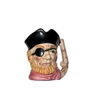 VINTAGE - TOBY MUG PIRATE w/Eye Patch & Pistol Handle - Nagoya Japan 5"