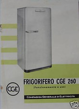 CGE_ELETTRODOMESTICI_DEPLIANT PUBBLICITARIO D'EPOCA DEL FRIGORIFERO 260_INUSUALE