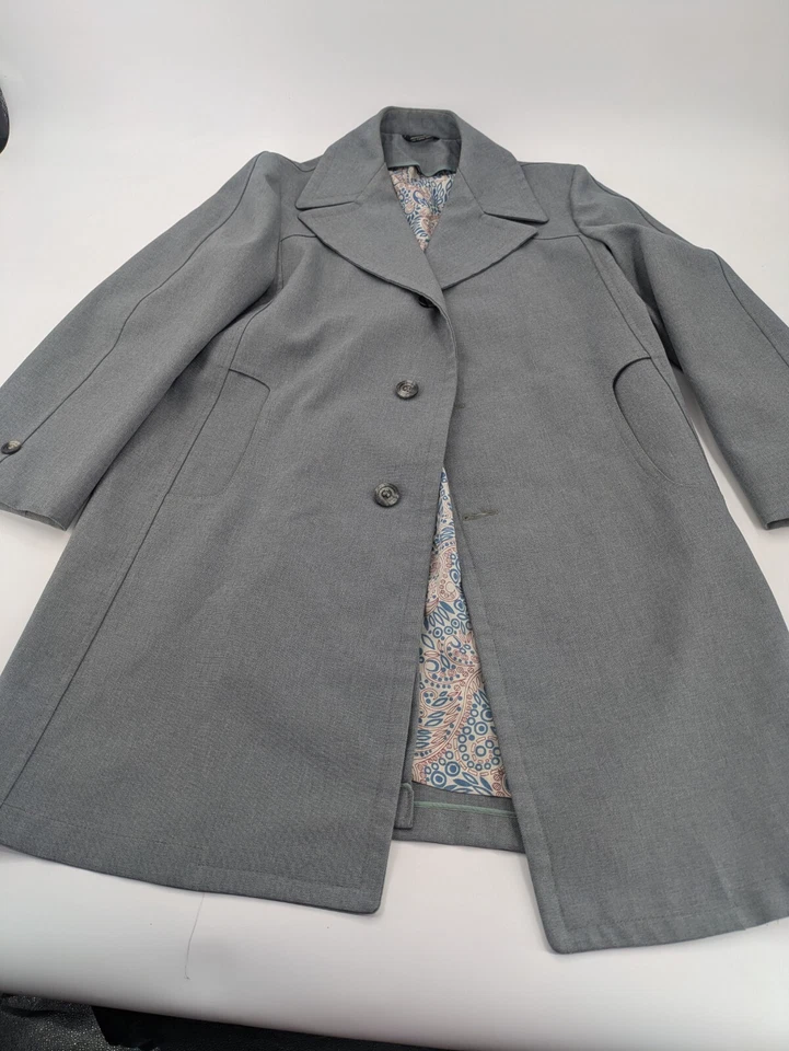 Abrigo Richman Brothers vintage años 60 lana gris Foto 2 de 4