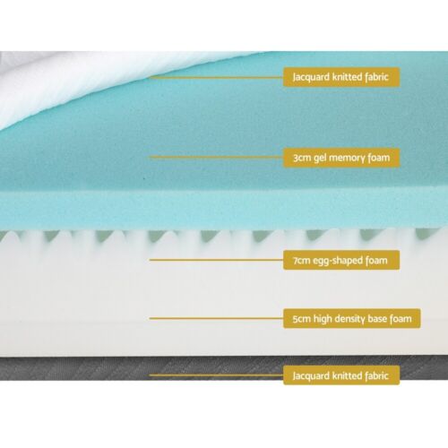 Giselle Bedding Memory Foam Mattress Bed Cool Gel Non Spring Comfort QUEEN 15cm - Picture 5 of 8