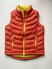 Girls L.L.Bean Puffer Vest - Size Medium - Orange with Yellow Trim