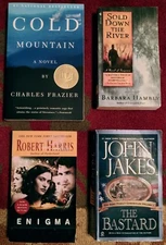Historical Fiction Book Lot of 4: Cold Mountain, Enigma, Sold Down the River...