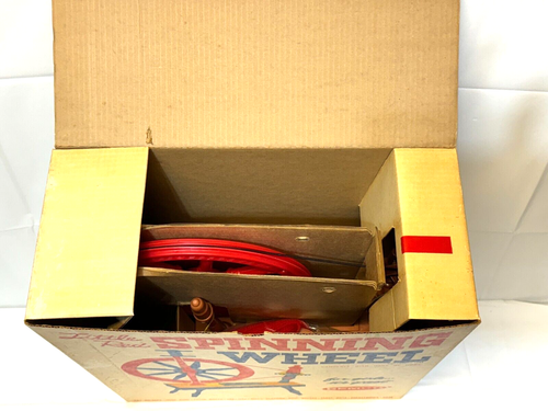 NEW, OLD STOCK 1961 Remco Little Red Spinning Wheel with Attachments - Picture 2 of 8