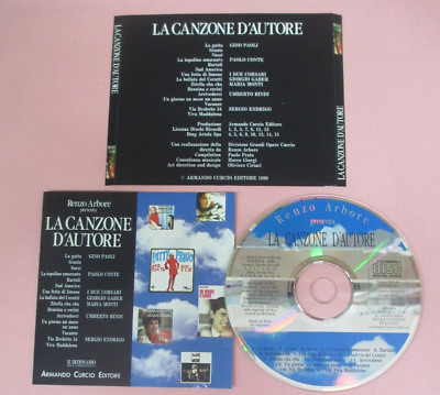 CD Compilation Renzo Arbore Presenta LA CANZONE D'AUTORE no lp vhs mc dvd(C63)2*