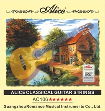 Alice Nylon Classical Guitar Strings Silver Plated Copper Alloy Winding