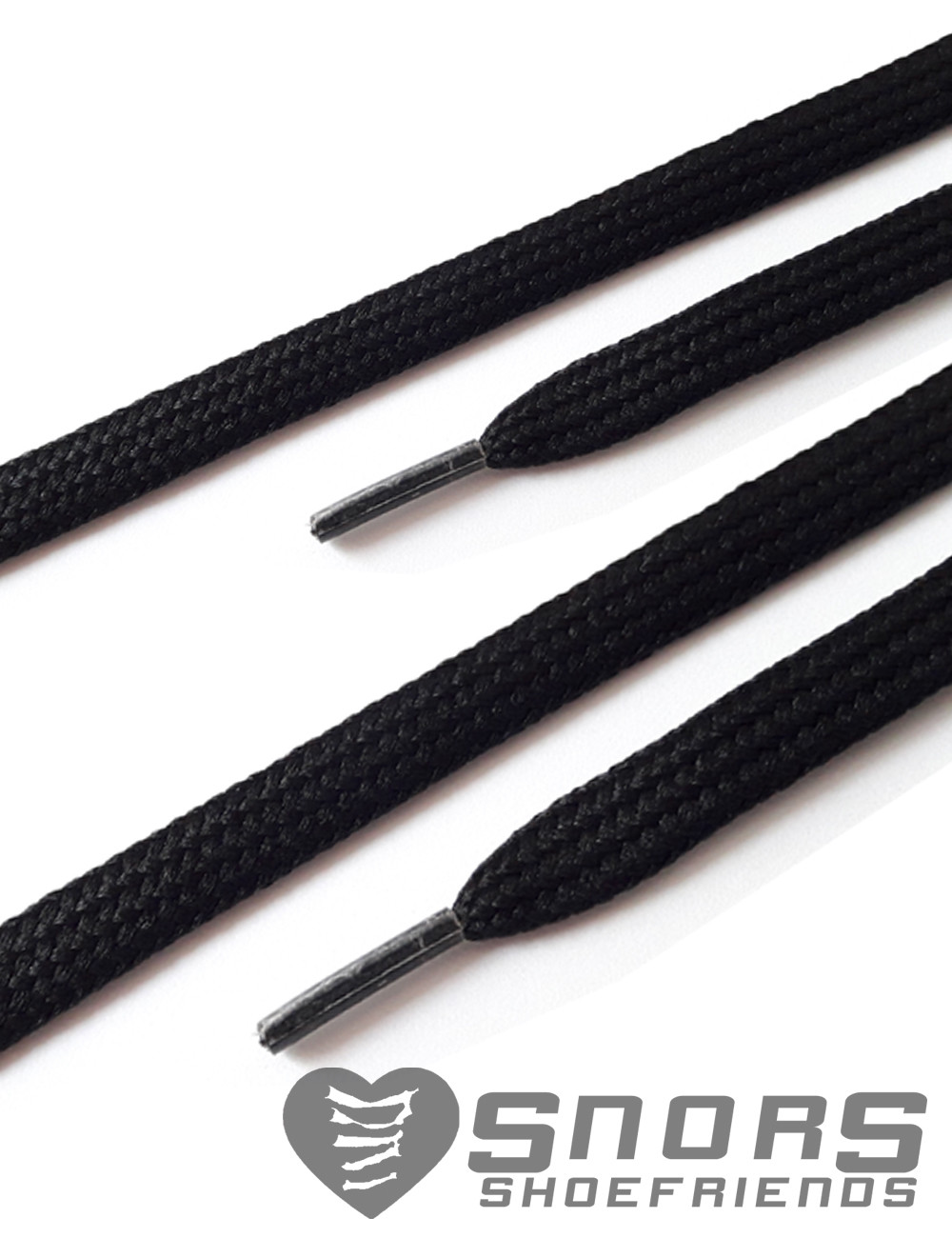 Lacets Plats 6mm Noir