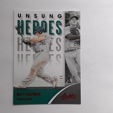 2021 Panini Absolute Unsung Heroes Red #9 Matt Chapman #D 01/99  FIRST ONE  MADE