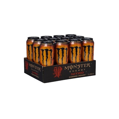 Monster Energy Nitro Cosmic Peach Energy Drink 16 Oz 12 Cans