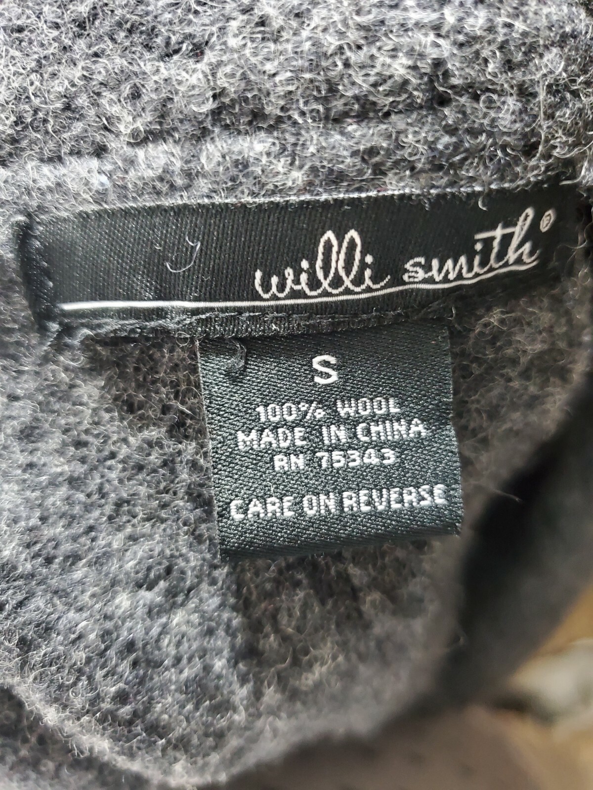 Willi Smith Jacket Wool Gray Small Button Up Ches… - image 5