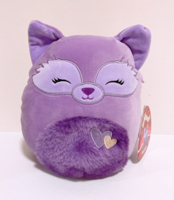 Squishmallows 2024 Valentine Squad 8'' Pauletta the Purple Fox Animal Plush Doll