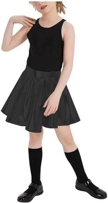 WOMENS & GIRLS METALLIC FOIL DANCE SKIRT BALLET, GYMNASTICS, TAP, JAZZ SKIRT - Image 2 of 4