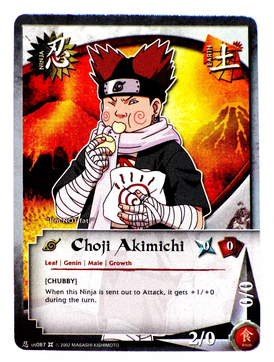 Naruto Card Game CCG us087 1st Edition Choji Akimichi Chubby