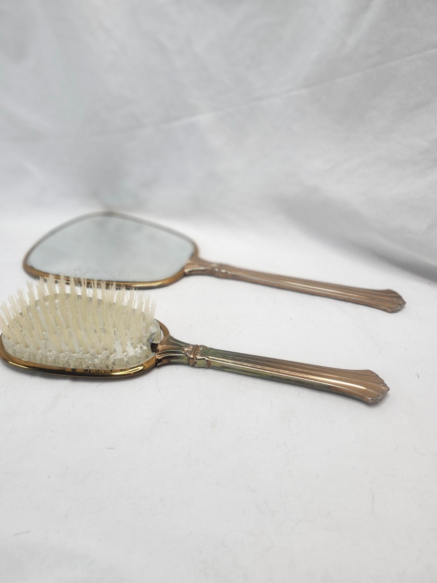 Vintage Elegant Gold Hair Brush and Mirror Set Amazon.com: Beavorty 5pcs Vintage Hand Mirror Comb Set  main image 3