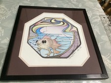 Black Ryden Cobridge Stoneware Moorcroft Original Framed Watercolour POLPERRO