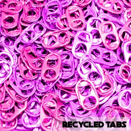 Recycled Aluminum Soda Pop Tabs Bracelet for Girls - Set 6 reversible bracelets - Picture 7 of 14