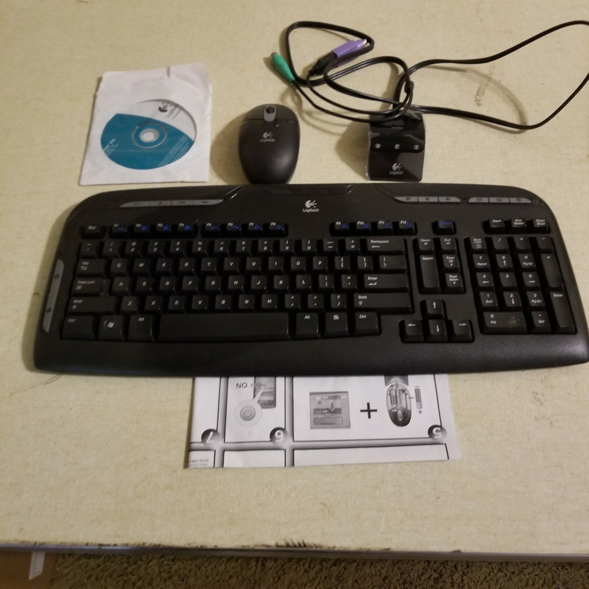 Logitech Cordless Desktop EX 110 Wireless Keyboard and Mouse Combo NEW