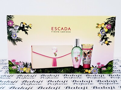 Escada Fiesta Carioca By Escada 3Ps Set 3.3/3.4oz.Edt Spray For Women New In Box