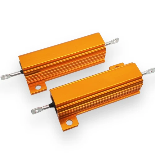 US Stock 2x 0.8 ohm 0.8 100W Watt Aluminum Housed Metal Case Wirewound Resistors