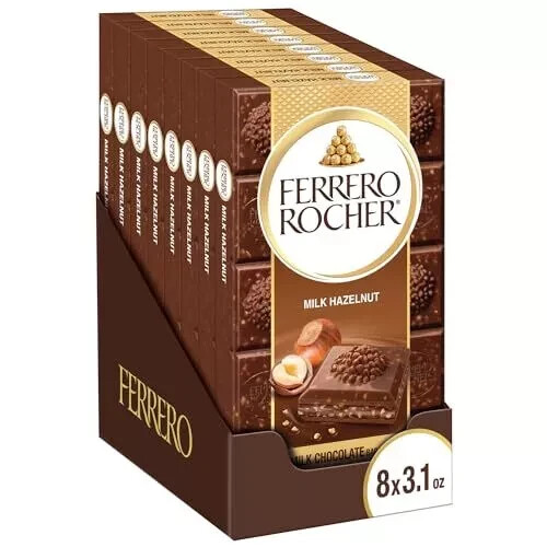 Barritas de chocolate Ferrero Rocher Premium chocolate con leche avellana individualmente 3,1