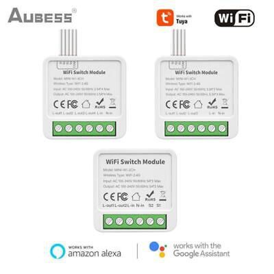 Tuya Wifi / Zigbee 16A Mini Smart Switch 1/2/3/4 Gang Support 2-way Control With